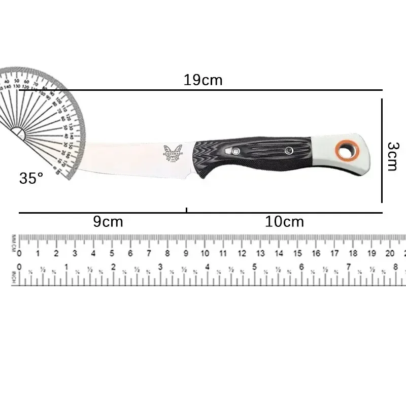 BM Knives 15500-1K Fixed Blade Knife S45VN Blade Steel Made Hunt Meatcrafter G10 Handle Outdoor Camping Hunting Pocket Tool 2