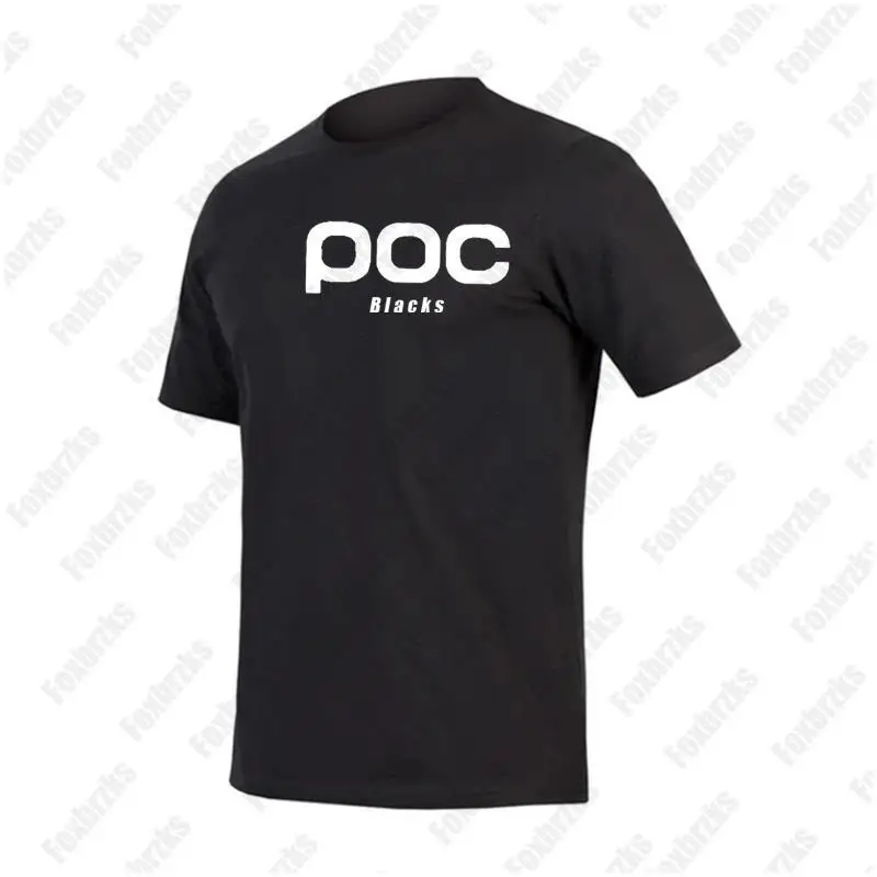 Downhill Jerseys Blacks poc Mx Short Sleeve T-shirt Motocross Cycling Jersey Downhill Mountain Bike MTB Shirts Offroad DH Motorcycle Wear