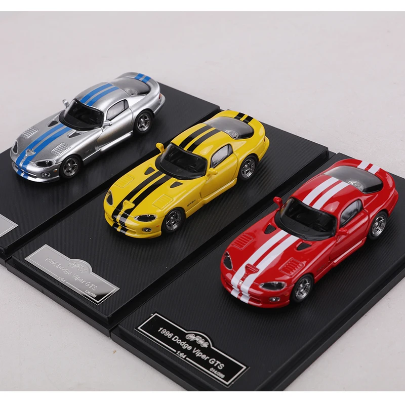 GFCC 1:64 1996년형 닷지 바이퍼 GTS 하드탑 다이캐스트 합금 시뮬레이션 자동차 모형 장난감
