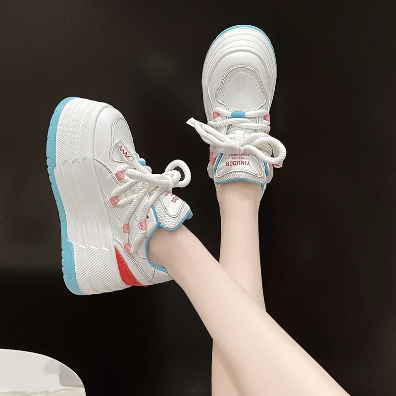 8CM High Platform Sneakers Spring Women Casual Sport Shoes