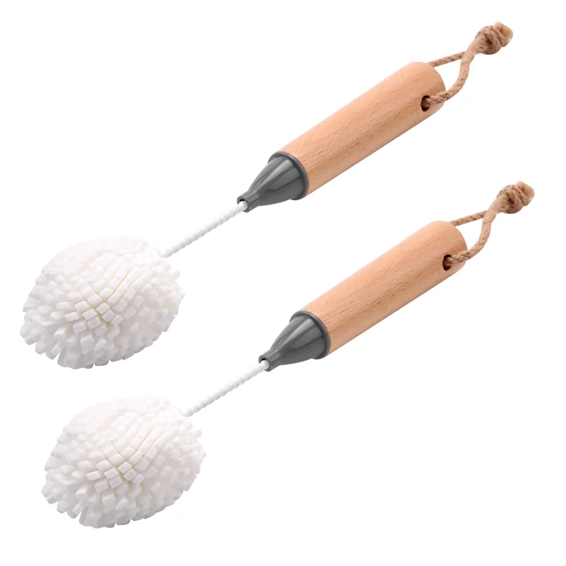 2pcs Wine Glass Cleaning Brush Flute And Stemware Brush Non Scratch - View #8
