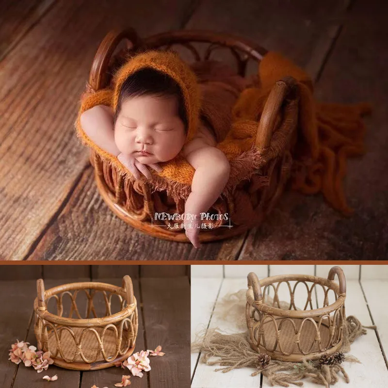 newborn-photography-props-retro-round-basket-photo-shoot-accessories-posing-prop-big-props-full-moon-baby-posing-container