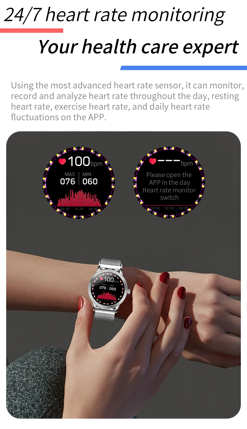 CF18P Men Women Fashion Smart Watch Full Touchscreen Waterproof Pedometer Heart Rate Blood Pressure Reminder Couple Smartwatch