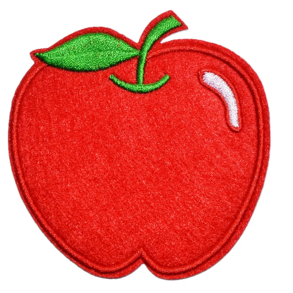 Oferta! ~ Manzana Roja sabrosa fruta profesor hoja verde, parche para  planchar, motivo de dibujos animados, aplique bordado (el tamaño es de  aproximadamente 8*8,2 cm)|Parches| - AliExpress