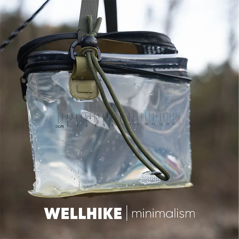 WELLHIKE Triangular Fishing Bucket Collapsible Hit The Water Live Fish Box Small Accessories Small Objects Fishing Lua Transpare