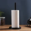Black Paper Towel Holder Countertop Organization Free Standing Tissue Holder for Kitchen Bathroom 2