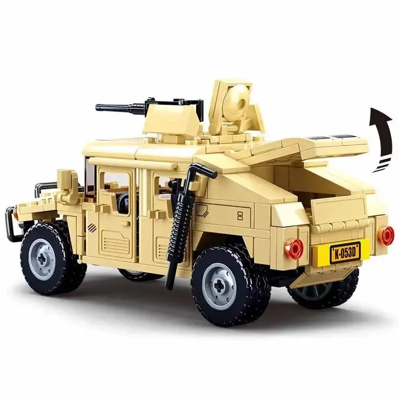 265PCS 2차 세계대전 군사 SWAT H2 공격 차량 자동차 빌딩 블록 군인 갑옷 자동차 모델 블록 DIY 장난감 어린이 남자아이 선물