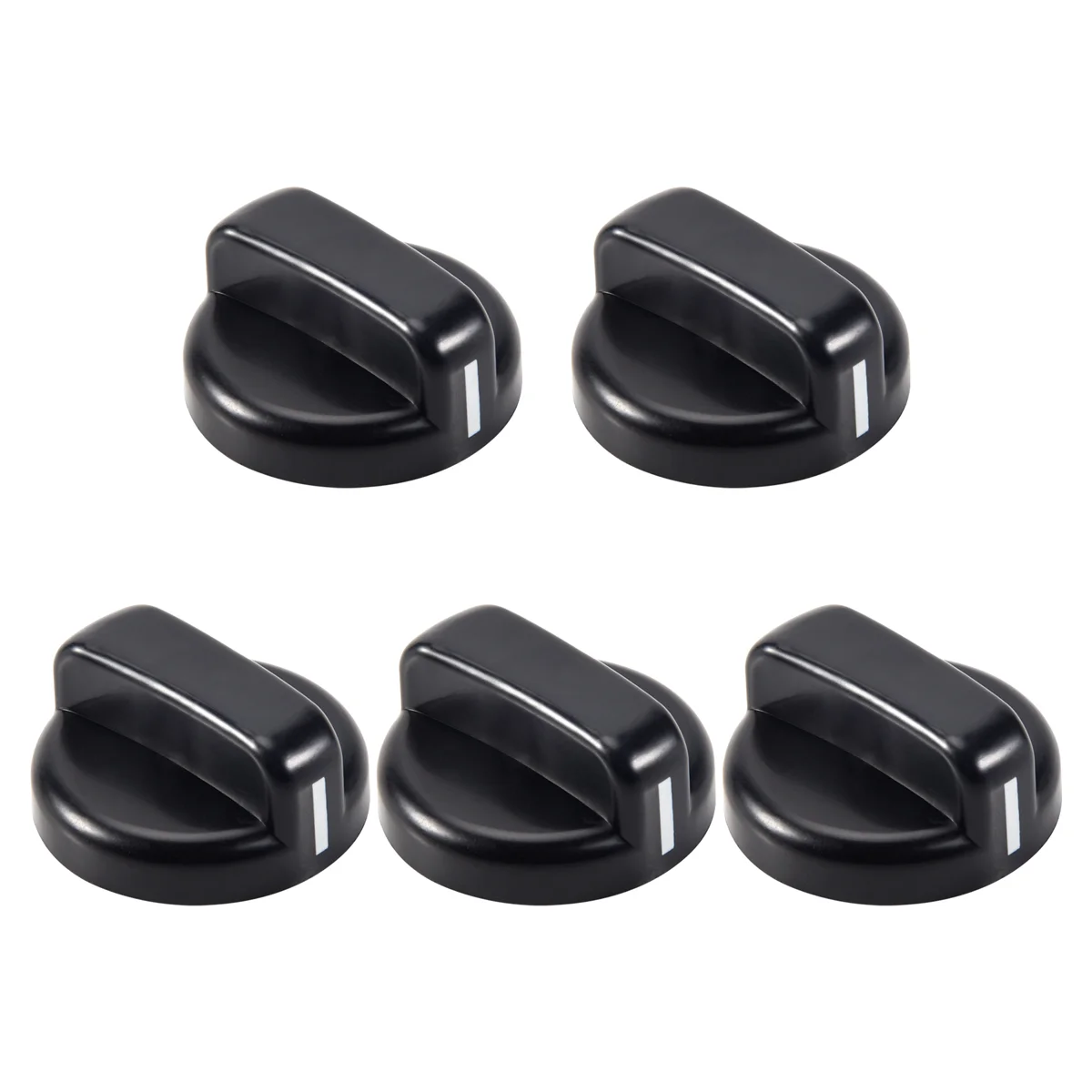 BAAE 5 PCS 주방 검정색 플라스틱 가스 스토브 쿠커 제어 손잡이