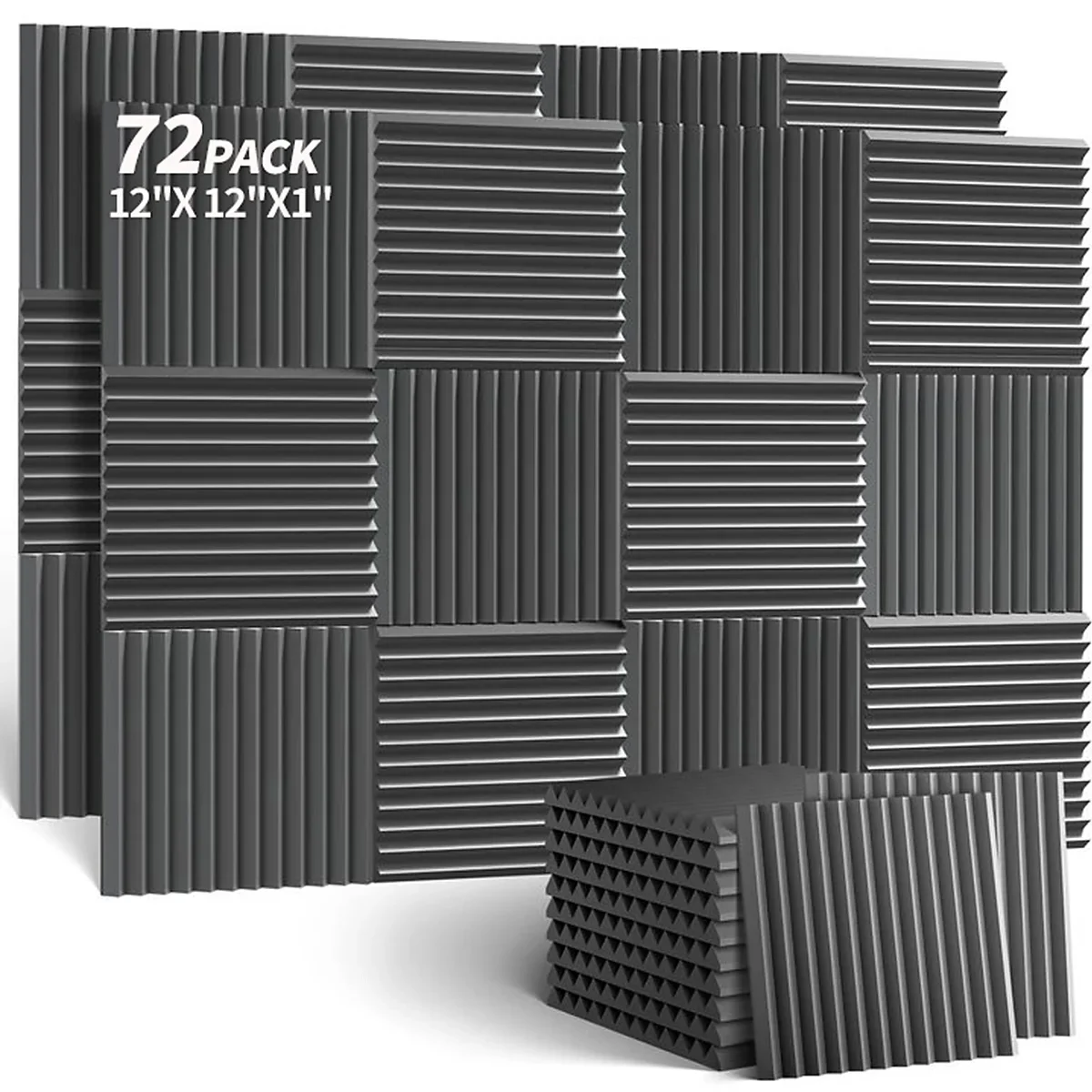 72pcs 30x30x2.5cm ateliér akustická pěna panel zvukotěsný zeď rámus ochranný pěna řádný absorpce léčba panel KTV pokoj