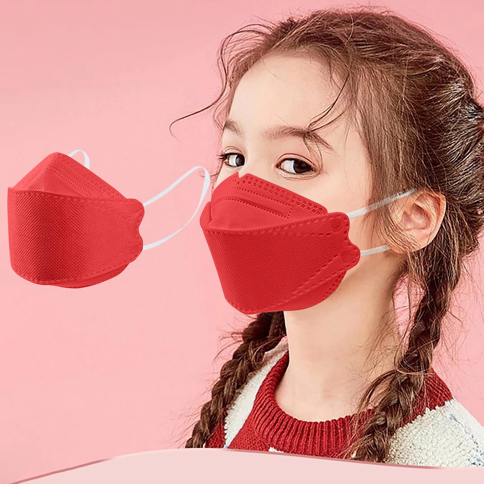 10pcs Pure Color Disposable Face Masks For Children Mask Mouth Cover