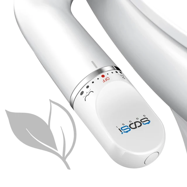 SOOSI โถชําระล้างที่นั่งชักโครกสิ่งที่แนบมาหัวฉีดคู่บางเฉียบปรับแรงดันน้ําเครื่องพ่นสารเคมีแบบไม่ใช้ไฟฟ้า 1