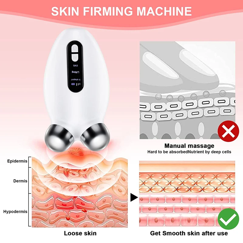 Face Lifting Massager EMS Microcurrent Roller Massage for Double Chin Reducer Tighten Anti Wrinkle Massage Beauty Devices 4