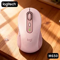 Logitech M650 Wireless Mouse Silent Click Ergonomic Design 2.4GHz Bluetooth Multi-Device for Office Home PC Laptop