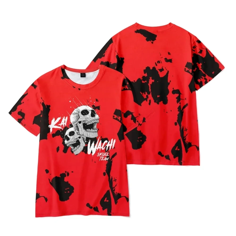Kai Wachi SKULL TEAM Merch t-shirt 3D Print Men Short sleeve t shirts Hip Hop streetwear O-neck T-shirt Unisex clothing