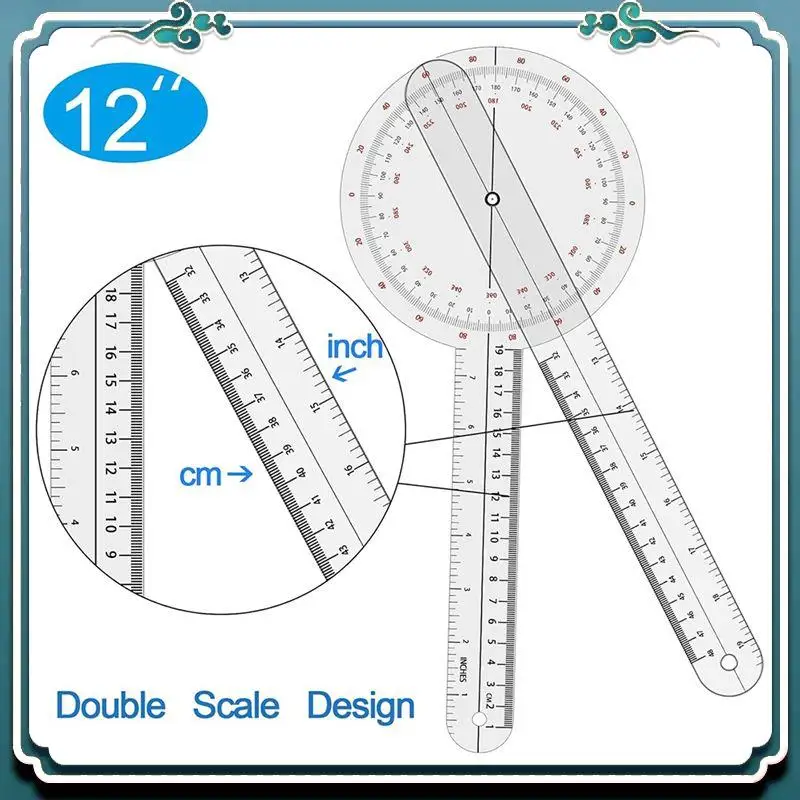 ABSK-디지털 각도계 360도, 물리치료용 각도계 - 12인치