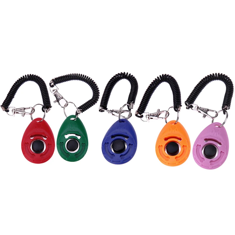 Pet Dog Clicker Training Sound Wristband Key Chain Dog Supplies