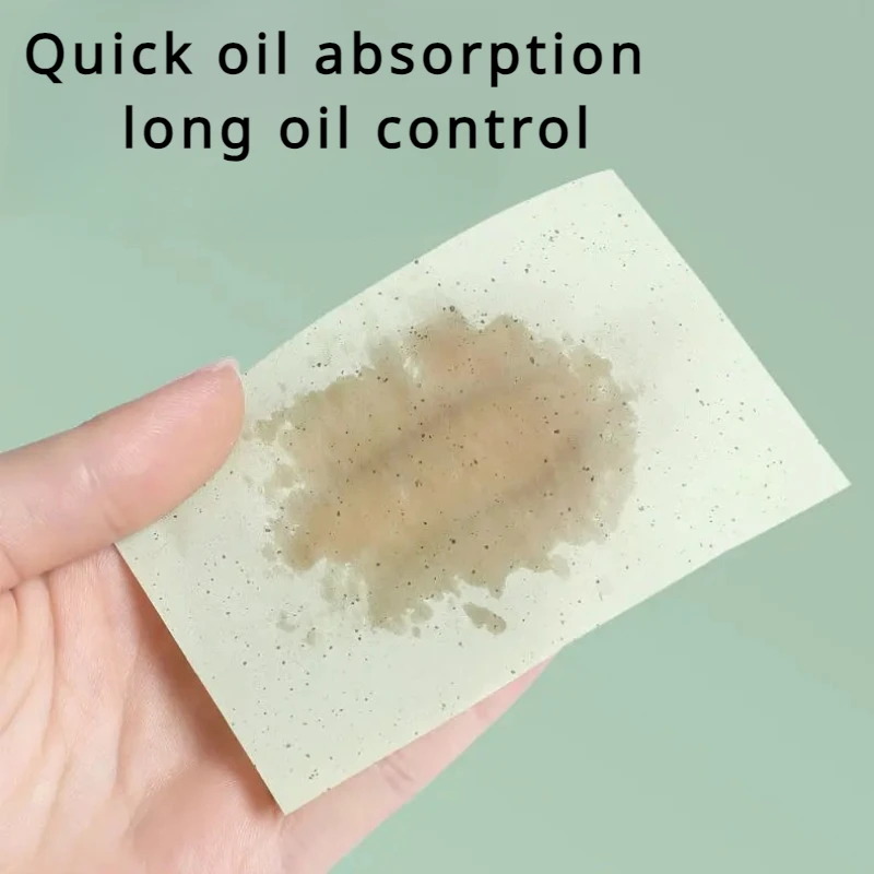 Facial Oil Blotting Paper 500 Pcs Portable Facial Absorbent Paper Green Tea Oil Control Wipes Sheet Oily Face Blotting Matting Tissue Makeup Clean