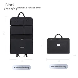 Portable Foldable Travel Organizer Bag Set - Large Capacity Storage Solution (Black (Men s) 1.0)