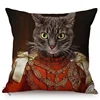 Cat General Portrait Imitate Famous Oil Painting Art Decorative Cushion Cover Nordic Funky Animal Style Sofa Throw Pillow Case 5