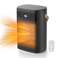 Компактный тепловентилятор мощностью 1500 Вт с дистанционным управлением, 3 режимами нагрева, тихая работа, защита от перегрева и опрокидывания, портативный для дома и офиса — изображение 6