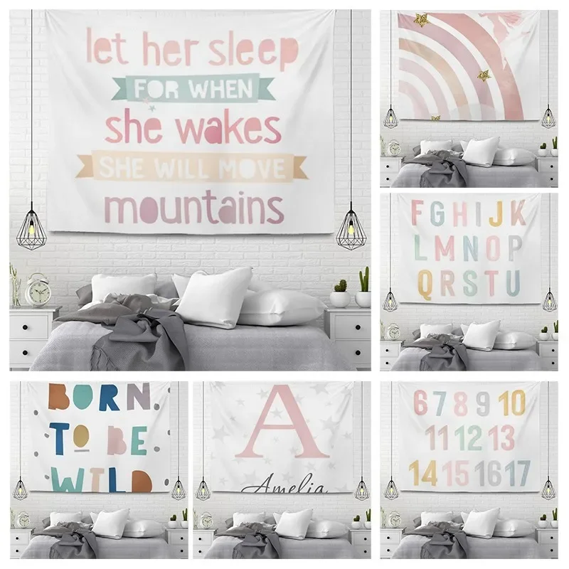 

Настенный гобелен с растениями, эстетический декор для домашней комнаты, стиль бохо, подвесная Большая Ткань, Осенний простой ковер для спальни в скандинавском стиле