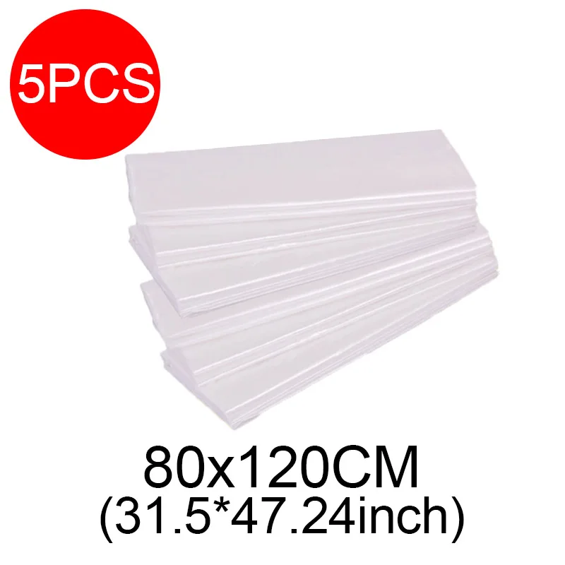 Eco-Friendly Transparent Storage Bags - 5 Pack Large Capacity Dust & Moisture-Proof Organizers