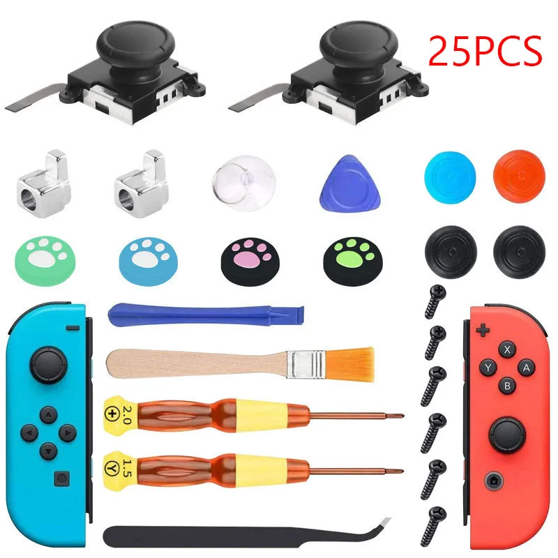 

Replacement Joycon Joystick Thumb Stick Repair Kit for Switch 3D Joystick Analog Sticks NS Lite Controller Repair Tool