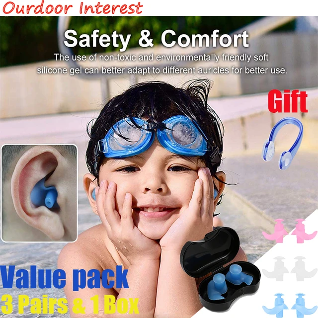 Bouchons d'oreilles étanches en Silicone, 1/2 paires, pour la natation, la  plongée, le Surf, le Sport aquatique, la natation, Anti-bruit, accessoires  - AliExpress