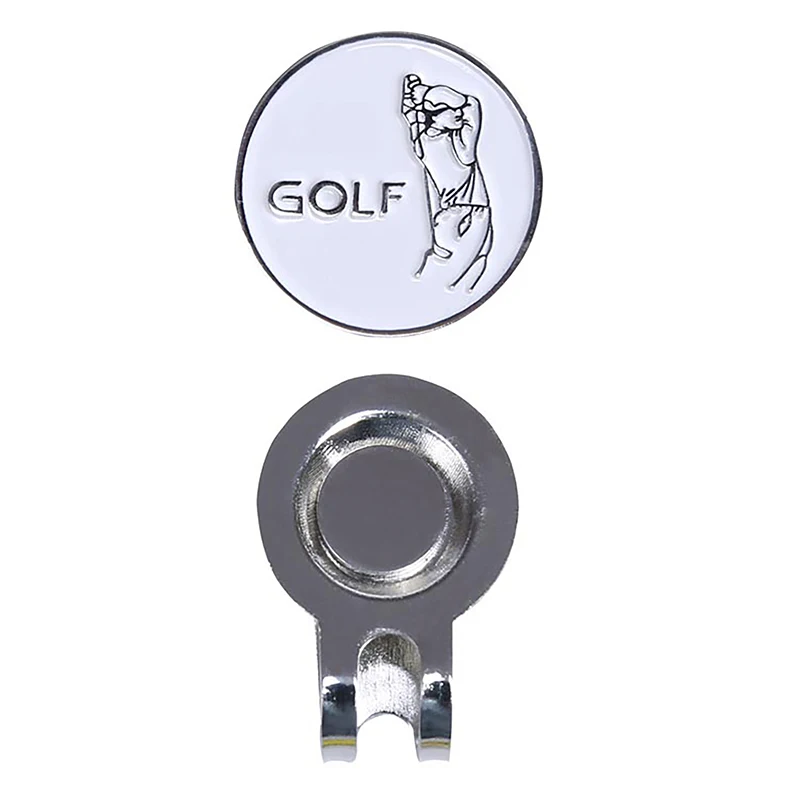 Golf Ball Marker With Magnetic Hat Clip Humanoid Pattern Funny Great Golf Hat Caps Clips Golfer Gifts Accessories