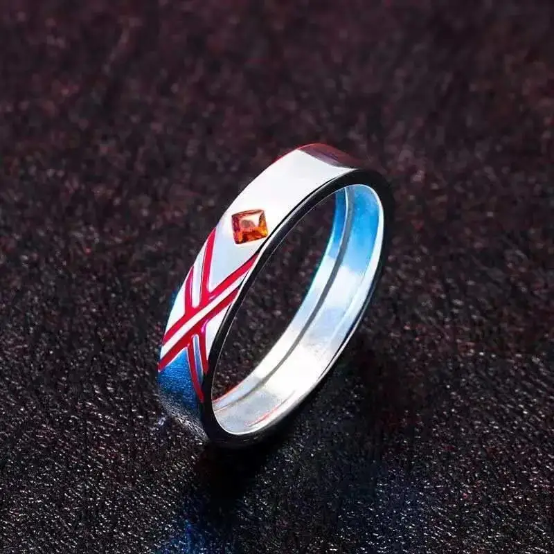 Anime HIRO ZERO TWO Cosplay Ring Adjustable Unisex Couple Lover Rings Jewelry Gift Prop Accessories