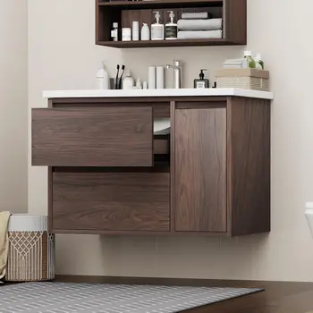 Walnut Floating Vanity 1