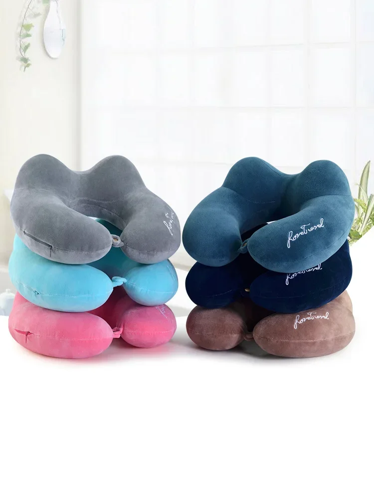 

1pcs U-shaped Neck Pillow for Office Lunch Break Long Distance Aircraft Neck Protection Pillow Washable Camping Portable Pillow