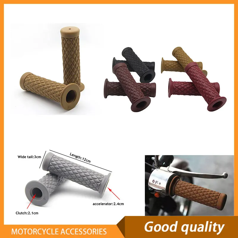 Manubrio Moto Vintage Classico In Gomma 22Mm Vintage Retrò Per Parti Universali Cafe Racer Accessori Moto Rbike Impugnatura Moto Rcycle