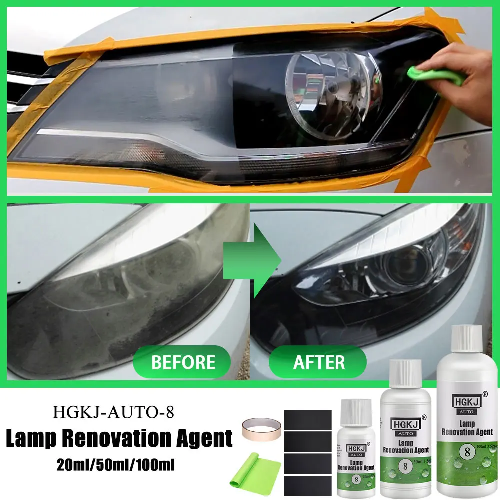 HGKJ 8 Lamp Renvation Polished Headlight Brighter Polisher Restoration
