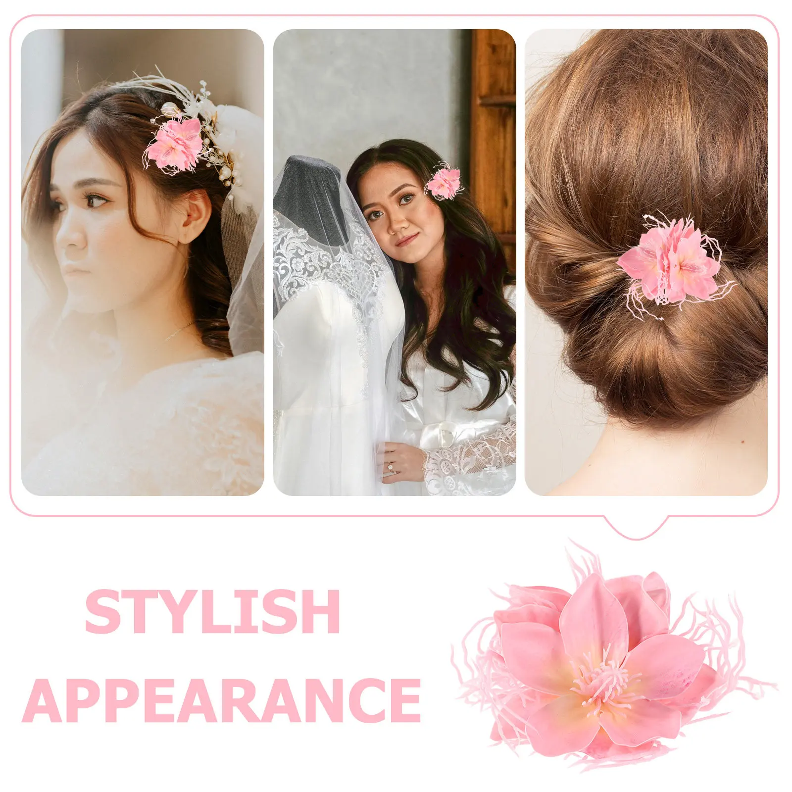 2개입 하와이안 플라워 헤어 클립, 여성용 부드러운 작은 꽃 집게핀, 휴가용 열대풍 헤어 장식