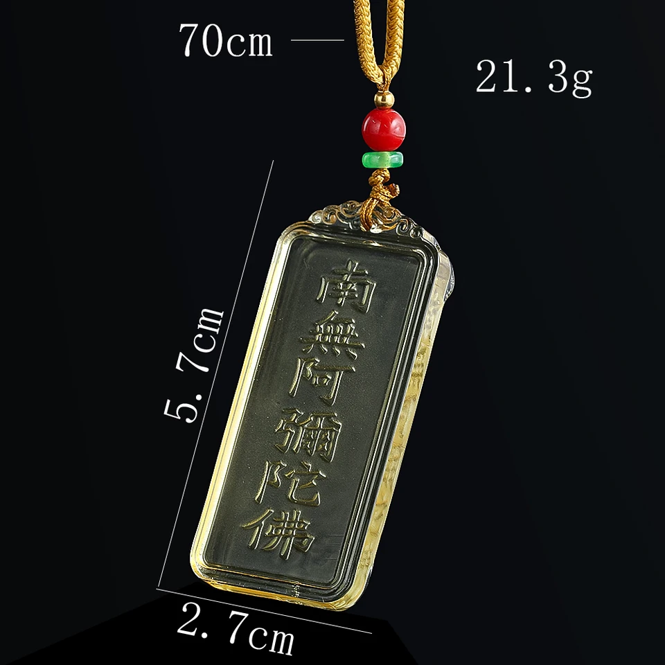 ブドルダム-長方形の色のグラビズペンダント,瞑想のための癒しのジュエリー - AliExpress