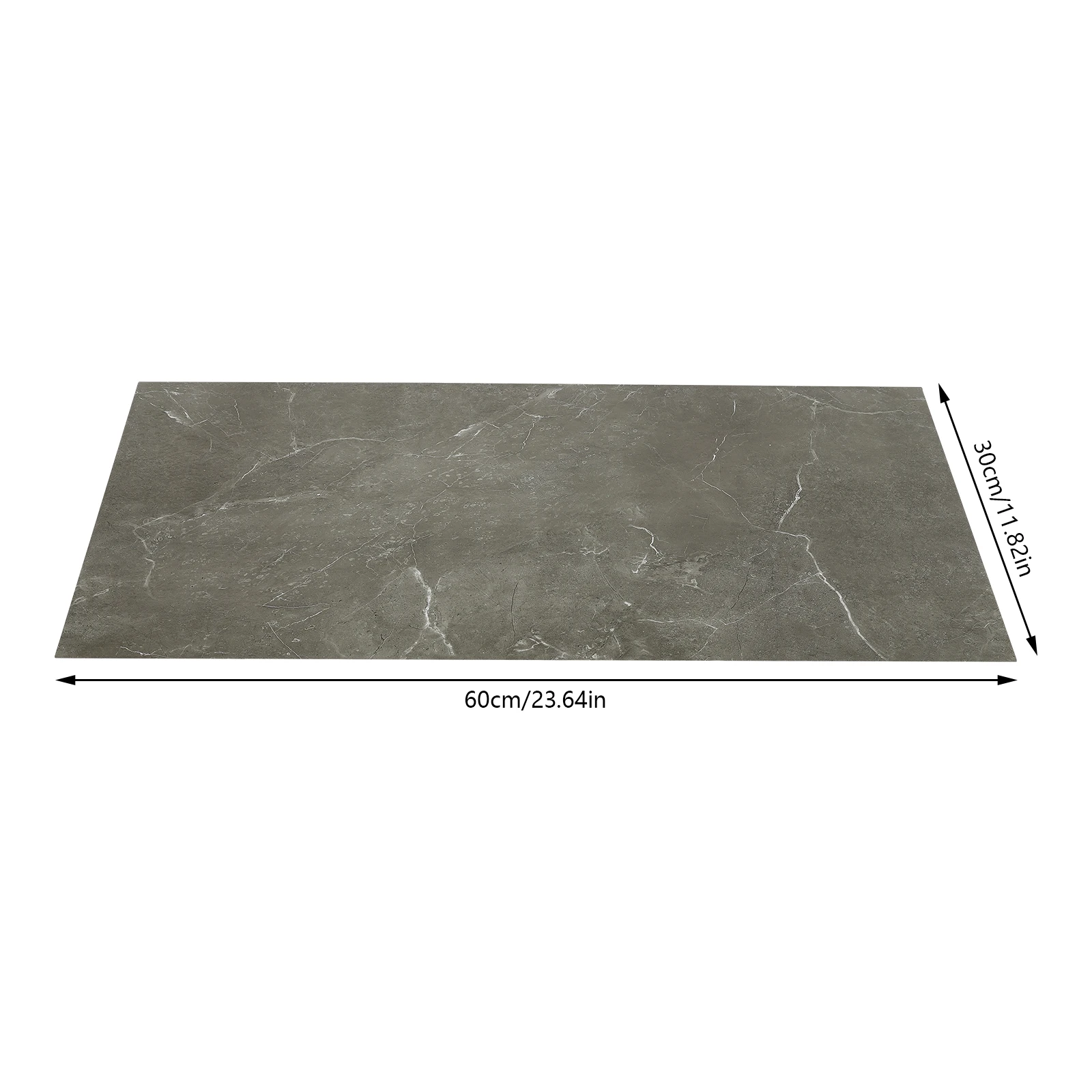 Piastrelle autoadesive da 24 pezzi 60x30 cm Vinile staccabile e incollato in PVC pietra grigia, impermeabile per cucina, bagno