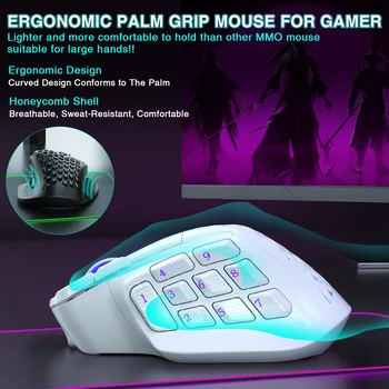 SOLAKAKA SM809 Pro Wireless MMO Gaming Mouse 5