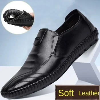 Men Casual Loafers Comfortable Lightweigh Walking Footwear Moccasins Breathable Slip on Male Leather Shoes Zapatos Hombre Male 1