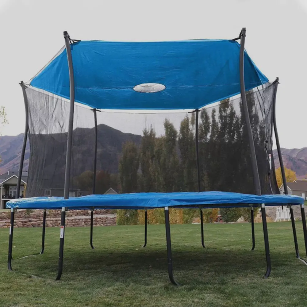 6/8/10/12/14Feet Trampoline Shade Cover Outdoor Anti-UV Trampoline Canopy Cover Sun-Protection Trampolines Sunshade Accessories