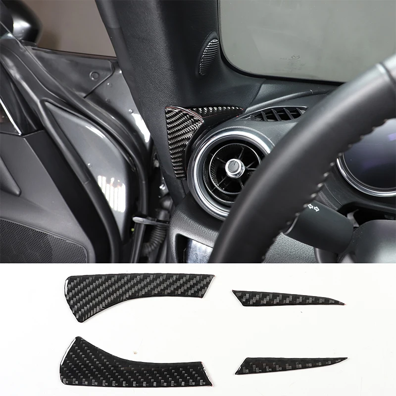

For 2016-2023 Mazda MX-5 Soft Carbon Fiber Car Dashboard Both Sides Decorative Stickers Car Interior Accessories 4PCS