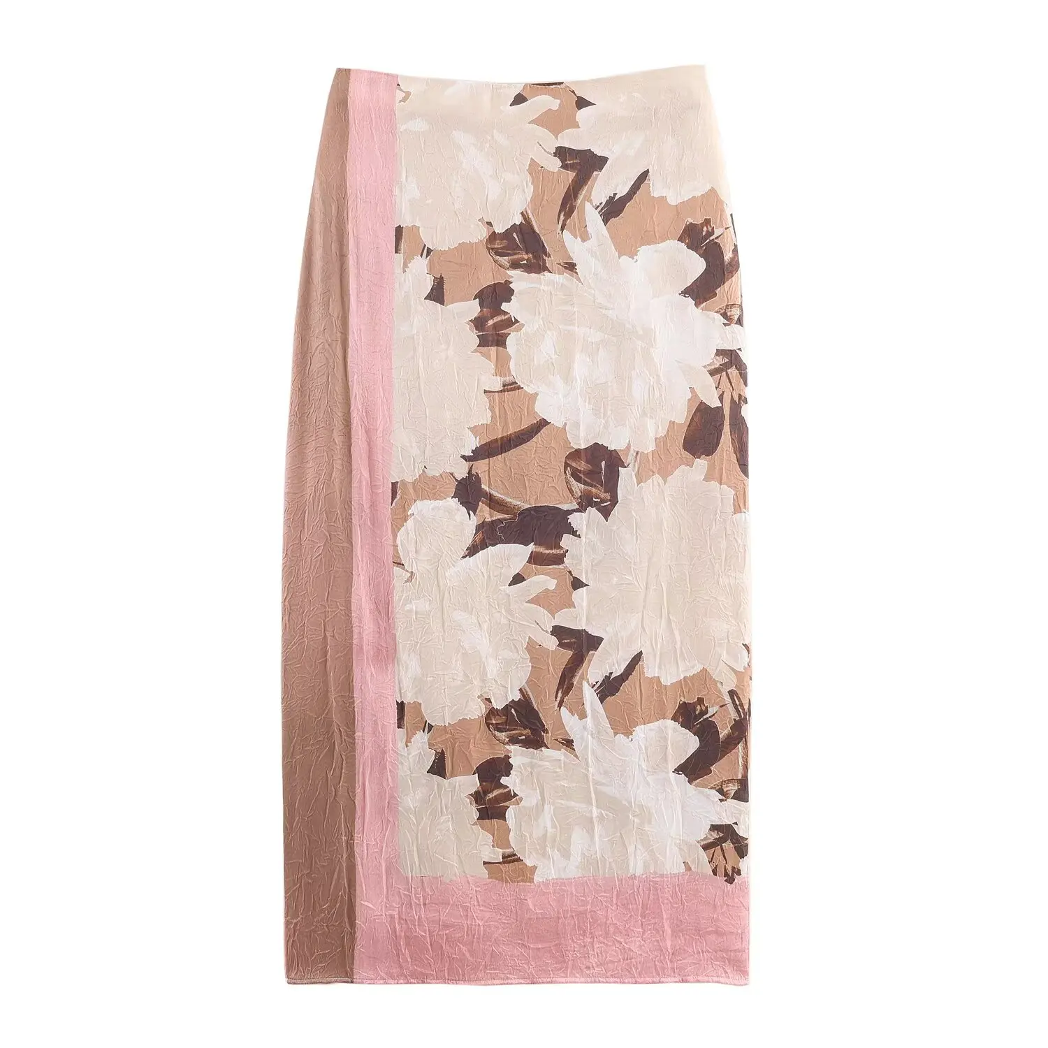 Autumn And Winter New Women Printed Daily Skirt Effect Office Appointment Midi Skirt High Waist Commute Suitable Slim Fit Skirt