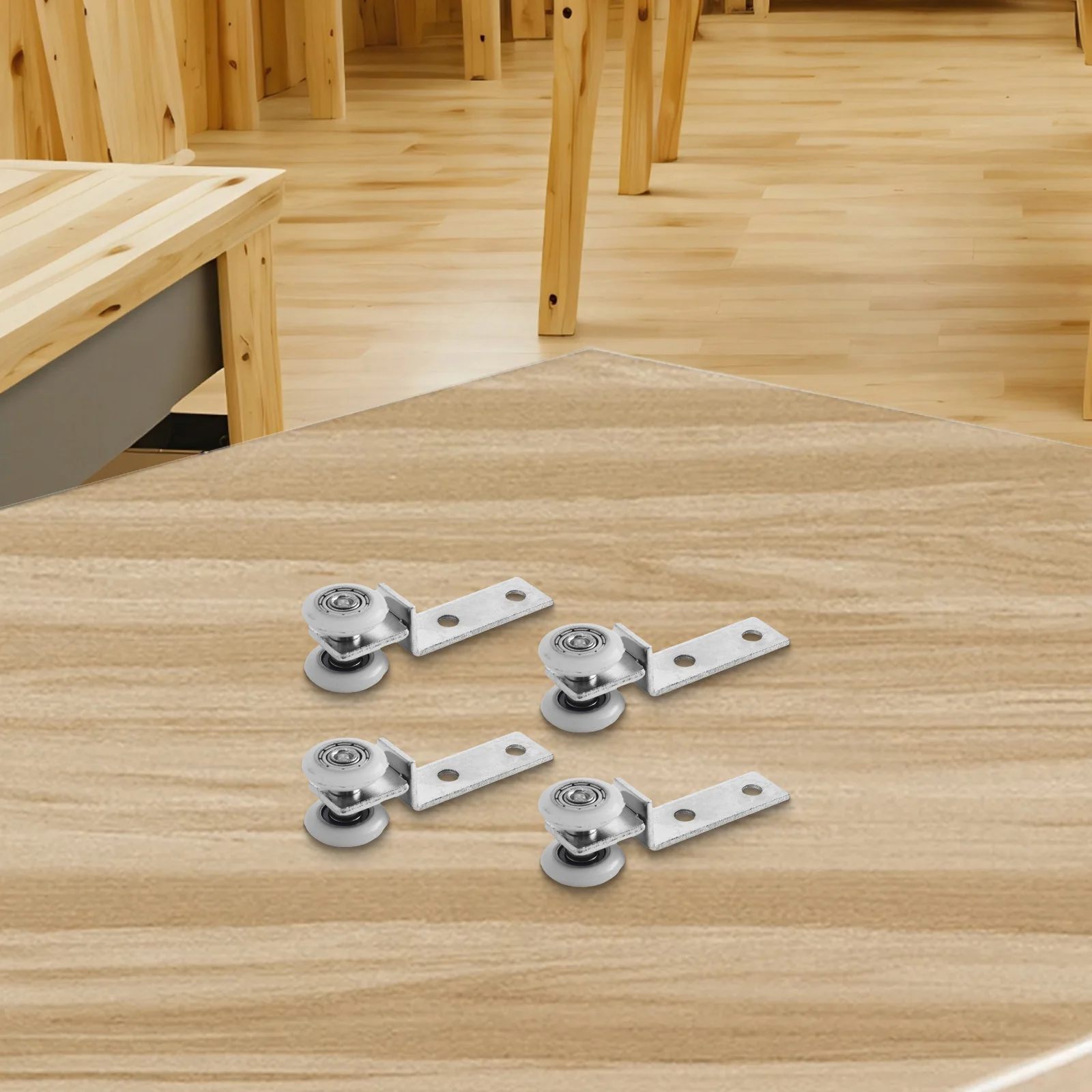 Sliding Door Pulleys Metal Bearing Hanging Track Pulley Block Two Plastic Wheels 2PCS/4PCS For Smooth Sliding Door Cabinet window shutters pin