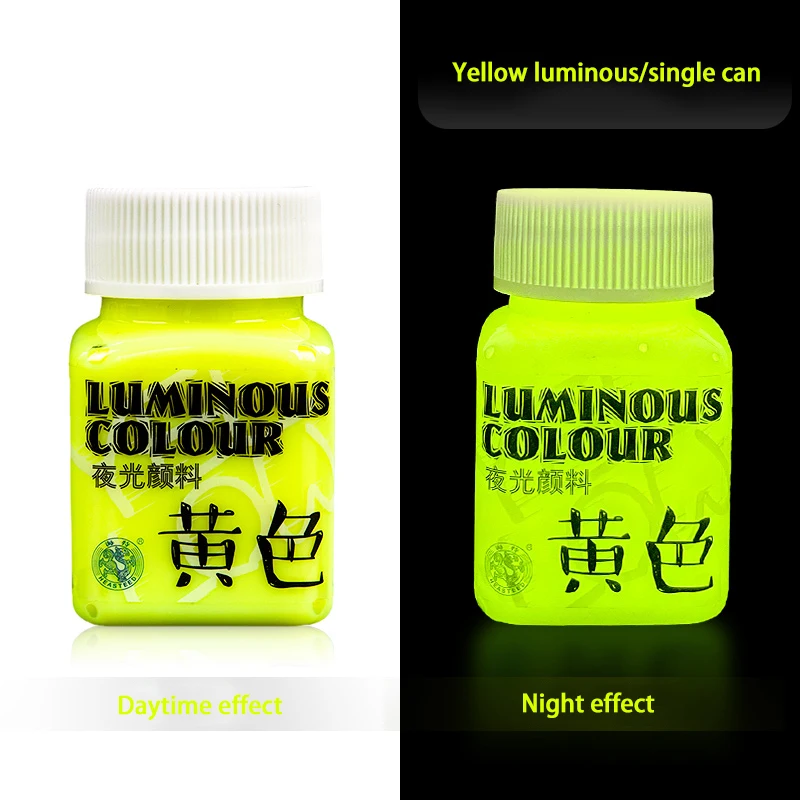 Luminous Glow-in-the-Dark Fluorescent Acrylic Paint for DIY Textile and Wall Art
