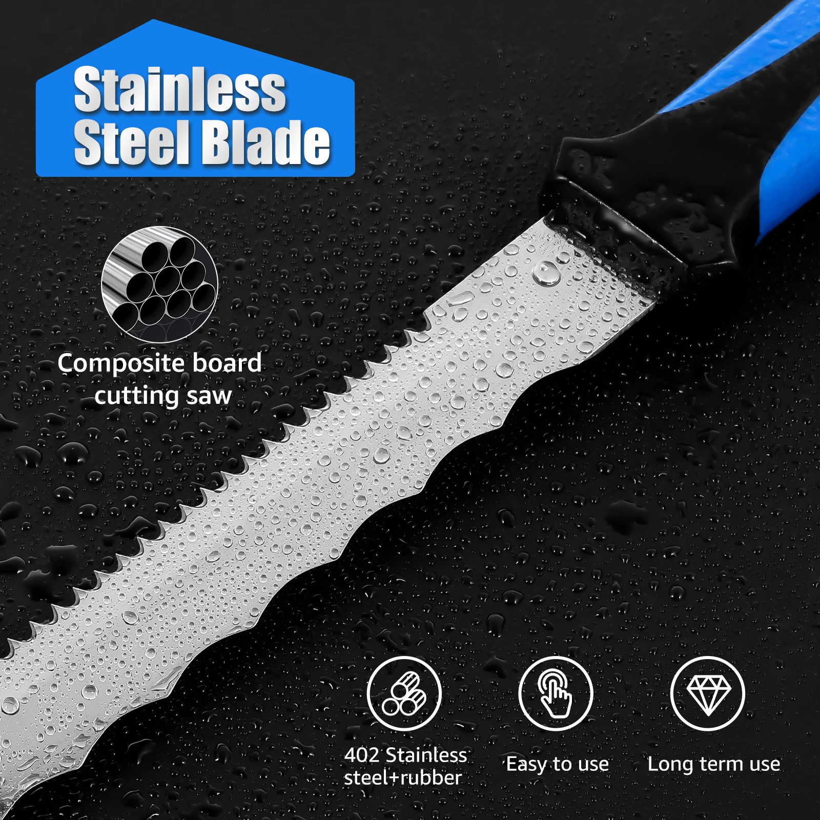 Insulation Knife with Nylon Sheath Stainless Steel Blade Insulation Cutter Double Sided Serrated Duct Knife Tool 1/2 Pcs