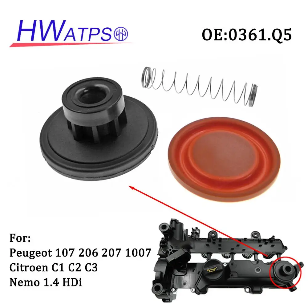 Kit Réparation Couvercle Soupape PCV 0361.Q5 / 9648315780 - Compatible Peugeot 107 207, Citroën C1 C3, Ford Fiesta 1.4 HDi