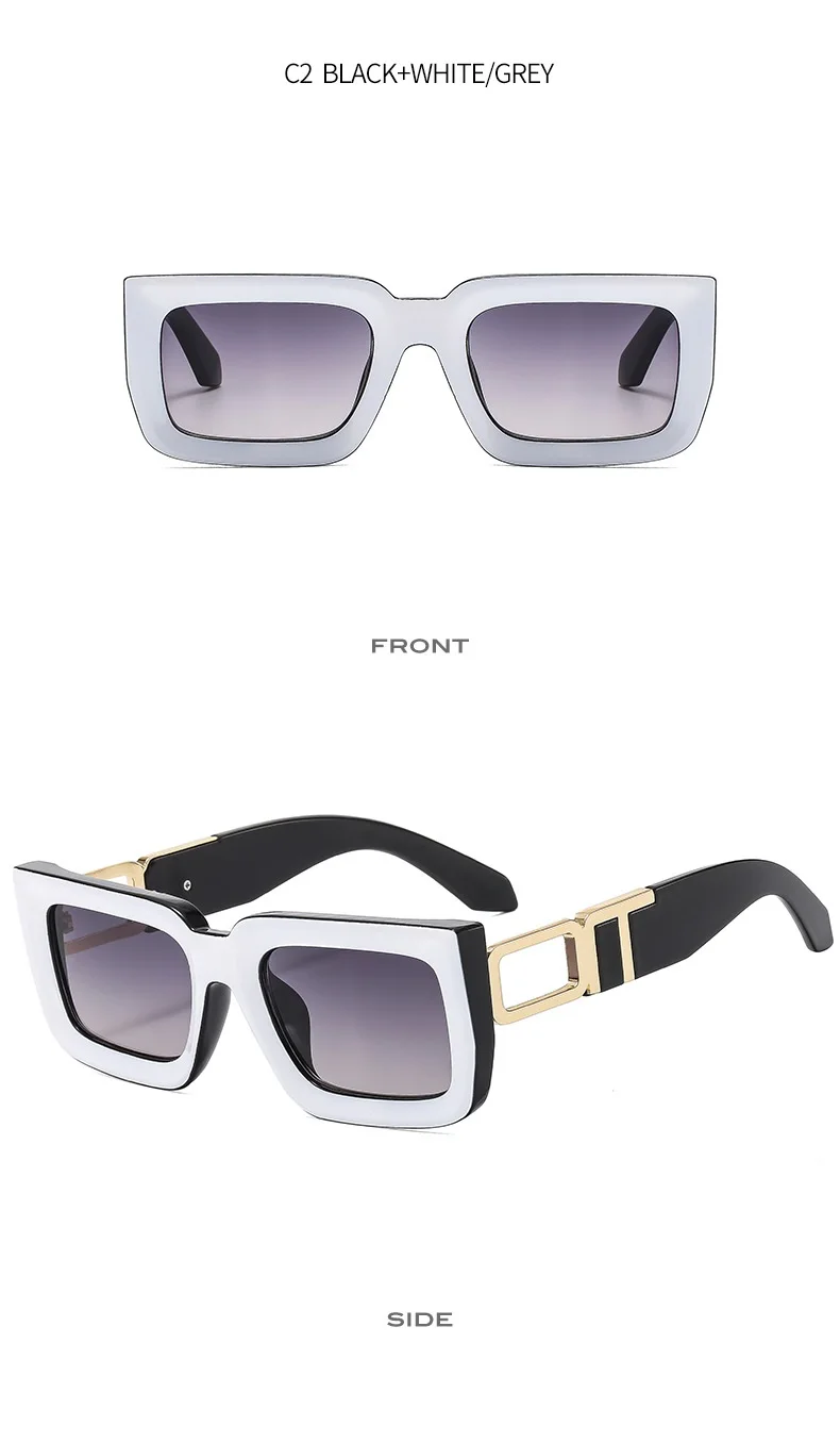 Nuovi occhiali da sole quadrati retrò per donna uomo occhiali da sole occhiali moda tonalità maschili occhiali di marca UV400_voghion.com