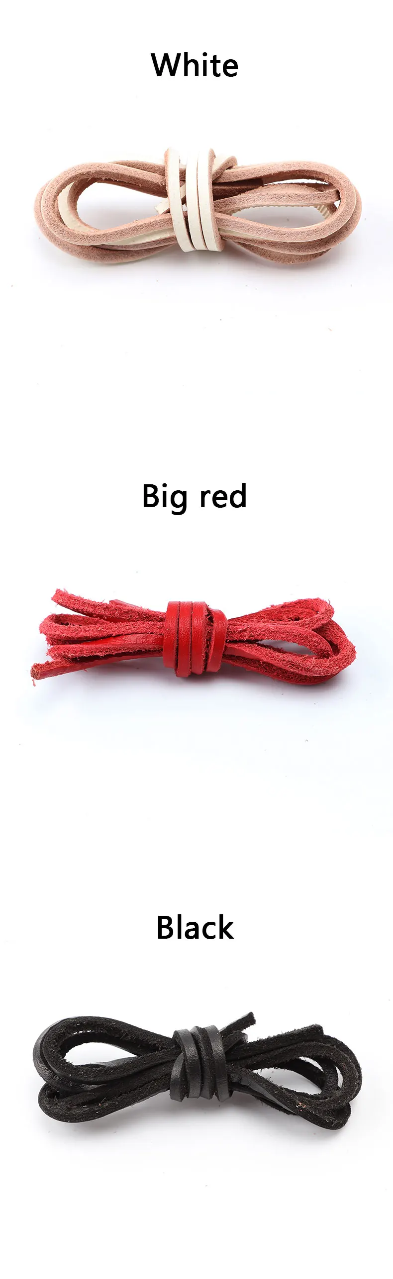 2 Stück flache Leder-Schnürsenkel, Unisex, klassisch, mehrfarbig, hochwertig, solide für Turnschuhe, Outdoor, Freizeit, Stiefelspitze – Detail 8