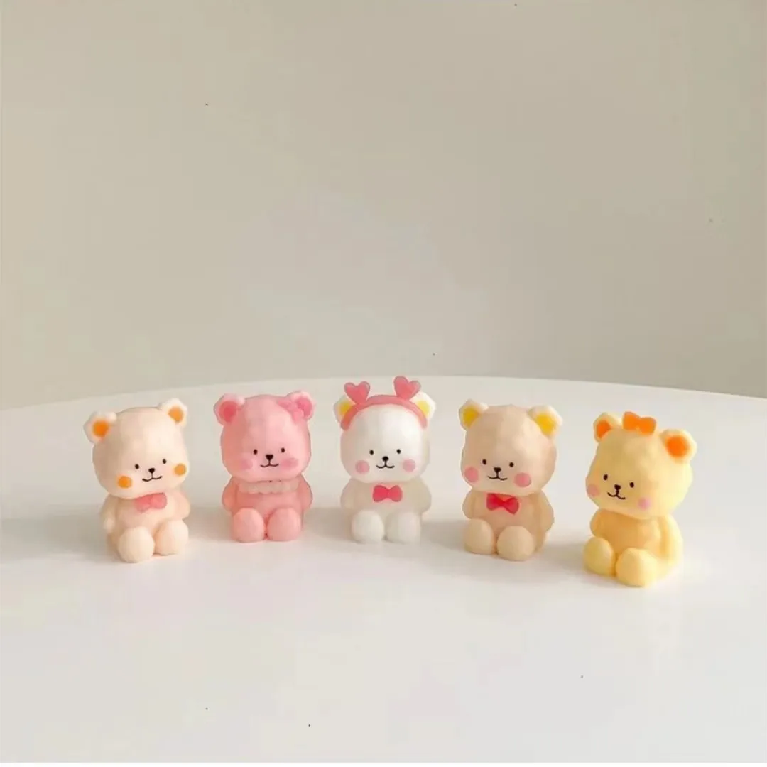 DIY 3D Bear Silicone Fondant Mold Cake Soap Moulds 3D Silicone Bowknot Bear Mold Fondant Cake Chlate Baking Mould Tool