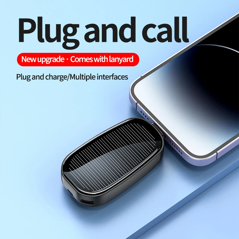 1200mah Solar Mini Power Bank Key Ring Portable Charger Outdoor Camping External Battery Emergent Power 2025 New 3